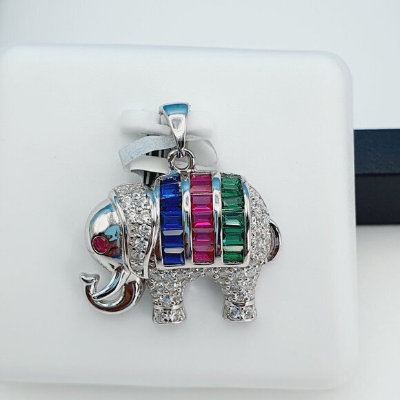 "925 Sterling Silver Cubic Zirconia Pendant, UU1P6A6034 - Picture 6 of 9